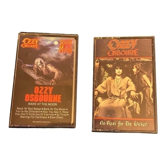 Vintage Ozzy Osbourne bundle . Bark at the moon & no rest for the wicked - Picture 1 of 5